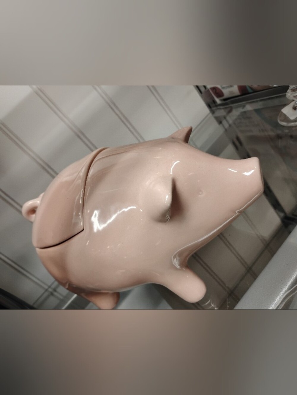 New Blush Pink Ceramic Pig Bath Accessory